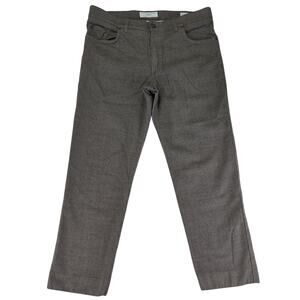 Brax Cooper Fancy Regular Fit Brown‎ Wool Stretch Pants Slim Men's Size 38/36